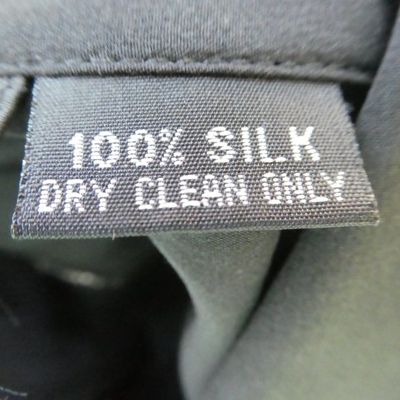 SiLK Western Black Blouse Della Roufogali Bling Rhinestone Sequin Embroidery L - Picture 7 of 7